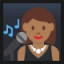 Woman Singer - Medium-Dark Skin Tone
