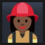 Woman Firefighter - Dark Skin Tone