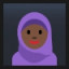 Person With Headscarf - Dark Skin Tone