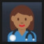 Woman Health Worker - Medium-Dark Skin Tone