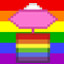 UFO with LGBT flag