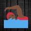 Woman Swimming - Dark Skin Tone