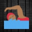 Woman Swimming - Medium-Dark Skin Tone