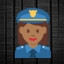 Woman Police Officer - Medium-Dark Skin Tone