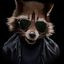Evil raccoon, but is actually kind-hearted man...
