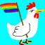 Icon for rainbow rooster