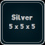Silver 5 x 5 x 5