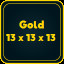 Gold 13 x 13 x 13