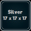 Silver 17 x 17 x 17