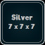 Silver 7 x 7 x 7