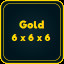 Gold 6 x 6 x 6