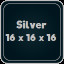 Silver 16 x 16 x 16