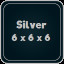 Silver 6 x 6 x 6