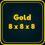 Gold 8 x 8 x 8