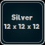 Silver 12 x 12 x 12