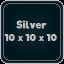 Silver 10 x 10 x 10