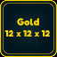 Gold 12 x 12 x 12