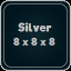 Silver 8 x 8 x 8