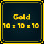 Gold 10 x 10 x 10