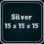 Silver 15 x 15 x 15