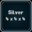 Silver 4 x 4 x 4