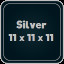 Silver 11 x 11 x 11
