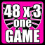 Get the MAX - 48 points (without Bonus) in a single move, THREE times in one game!