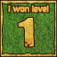 Icon for Сongratulations you won the first level in the game