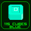 Got 115 Blue Cubes!