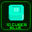 Got 10 Blue Cubes!