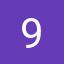 9, deep purple, monospace