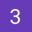 3, deep purple, monospace
