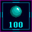 Collected 100 Blue Gems!
