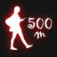 500 m walked
