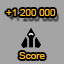 Score 1 200 000. Score reachead 1 200 000.