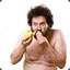 Dad Eating Banana vig·or·ous·