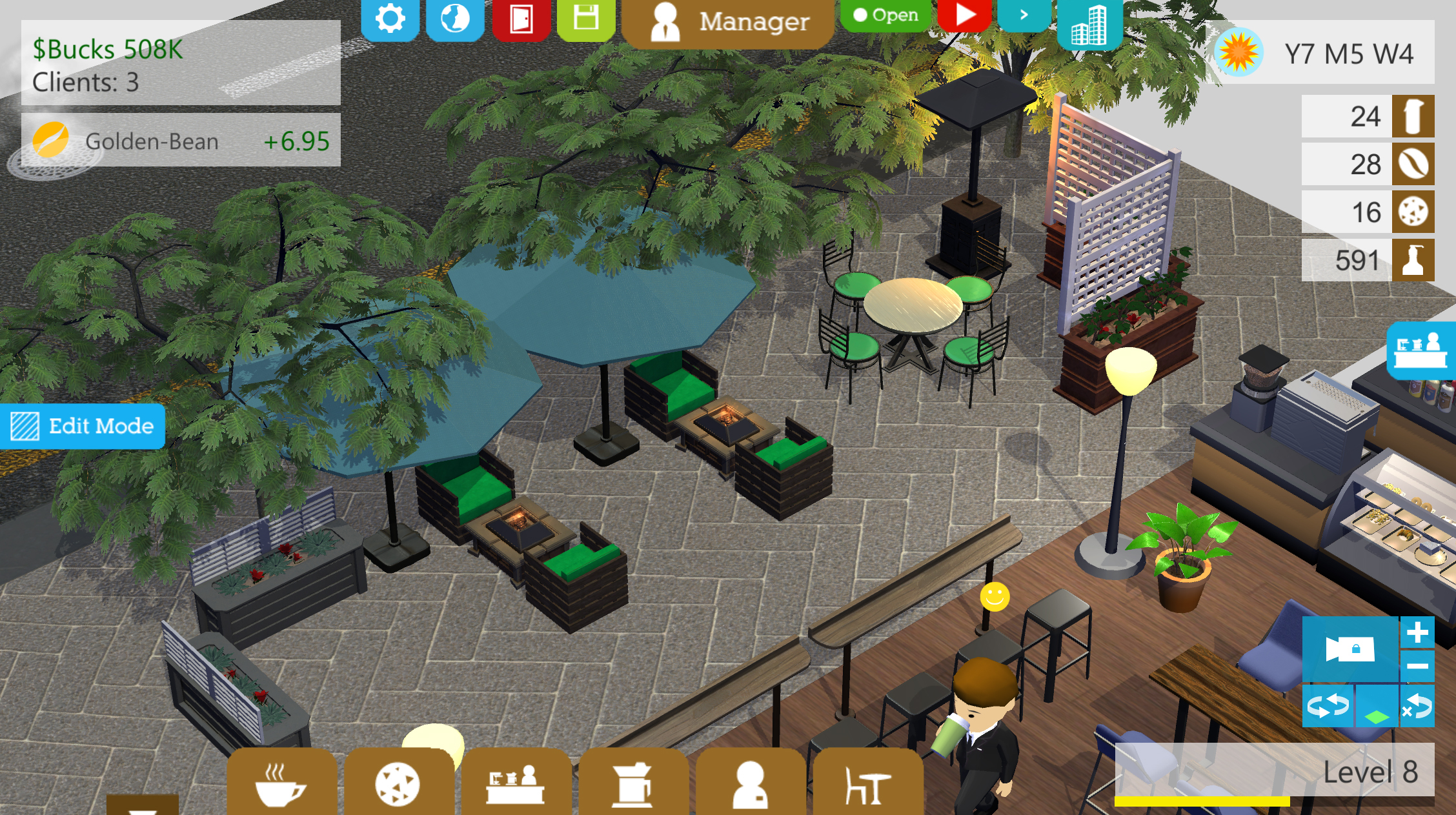 coffee shop tycoon game