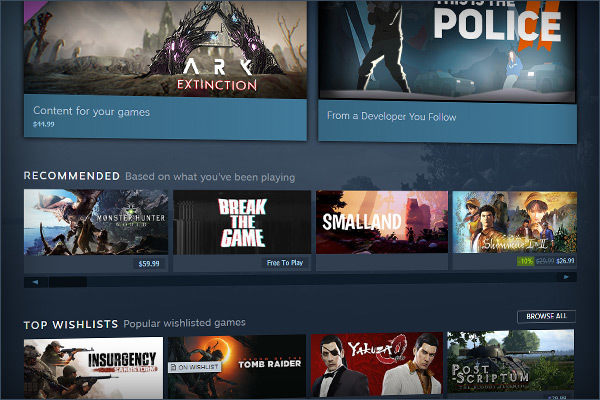 New releases get their own page as Steam's visual update makes things  personal