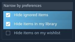 ignored items steam