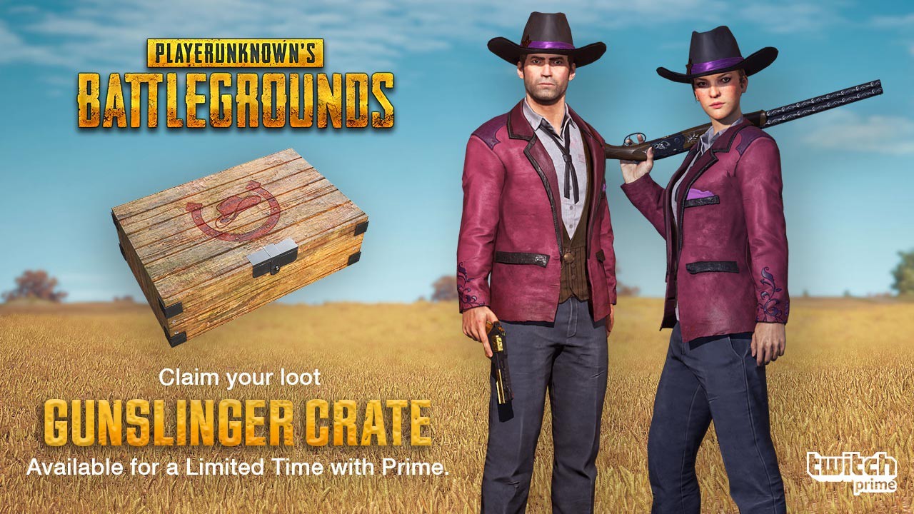 Playerunknown S Battlegrounds Free Gunslinger Items Now Available For Twitch Prime Members Steam News