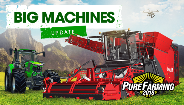 pure farming 2018 header on trailer