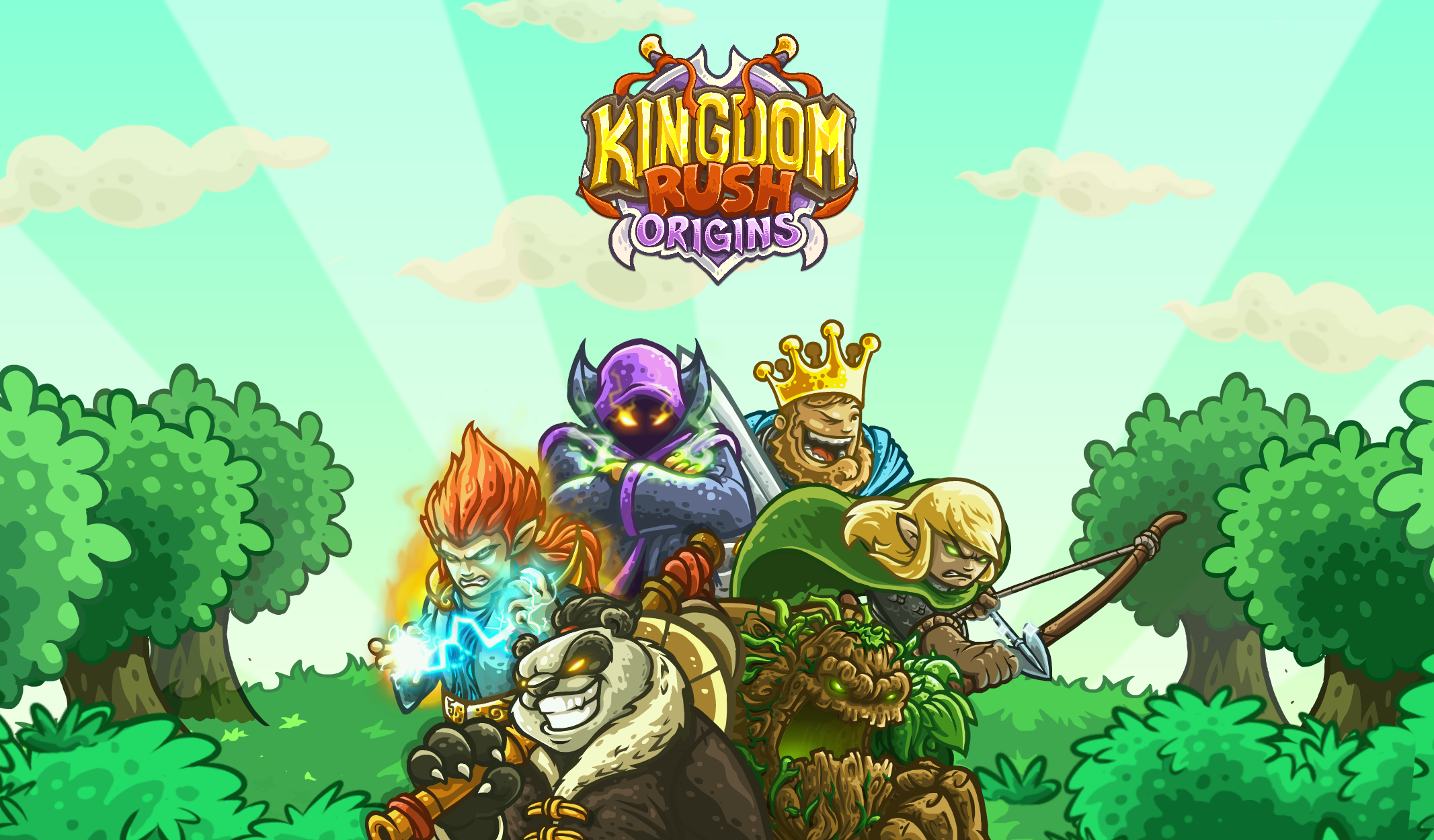 Kingdom Rush Origins - Tower Defense - You have all these heroes by your si...