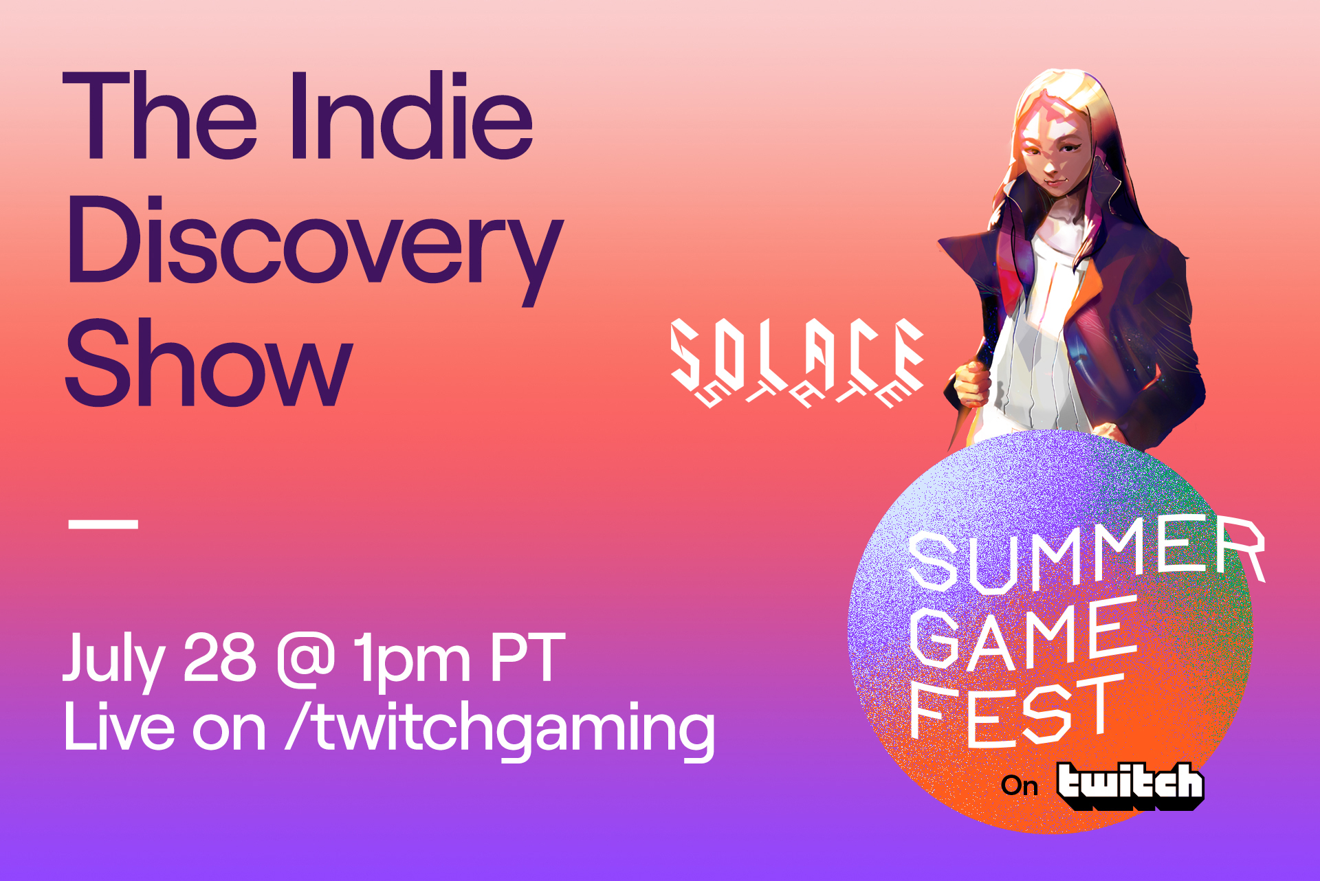 Solace State Solace State Attending Twitch Indie Discovery Show Tomorrow Steamニュース