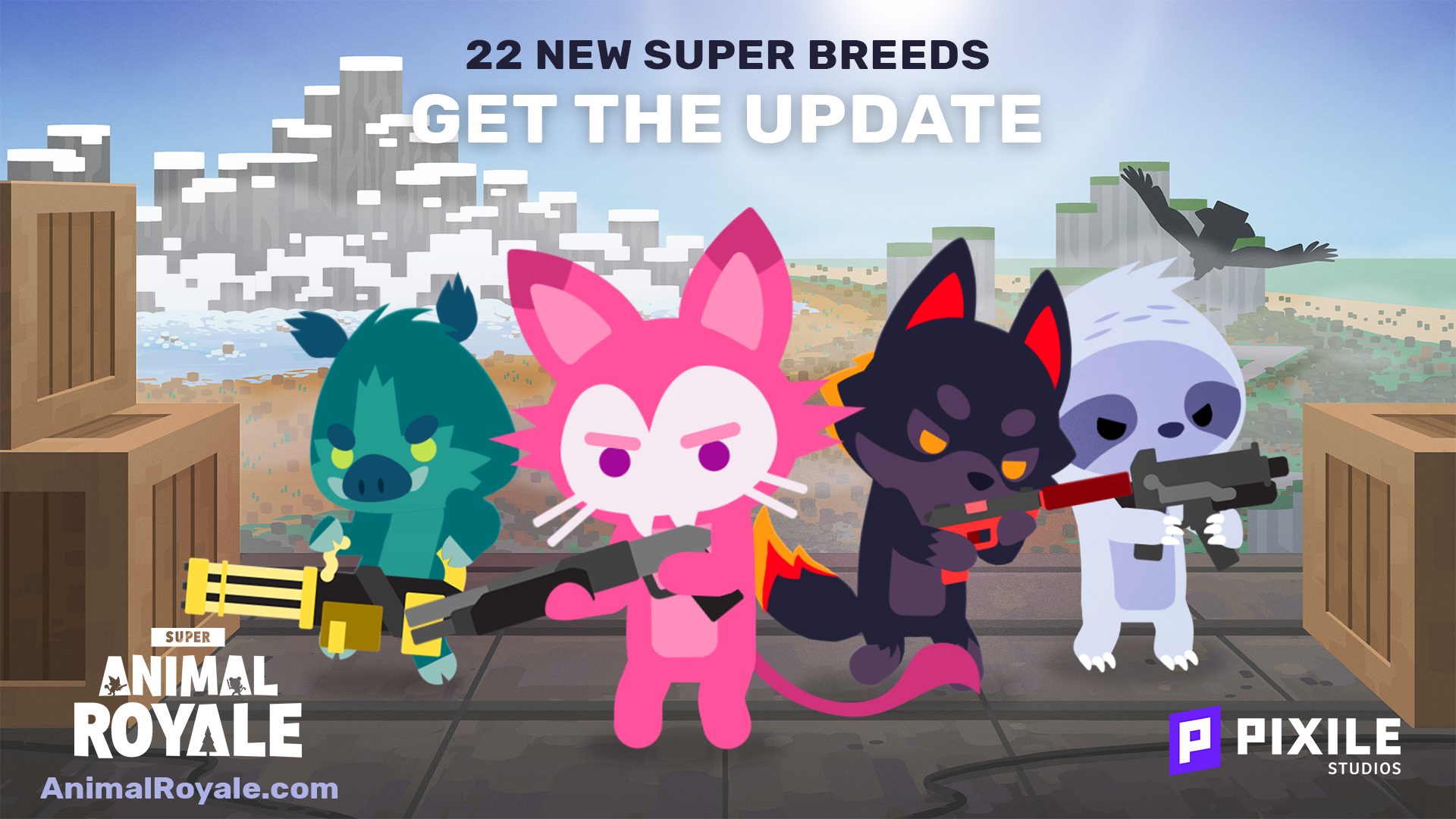 Steam :: Super Animal Royale :: Squid up with the official launch of Squads  (+ new breeds, revamped mountains and more)!