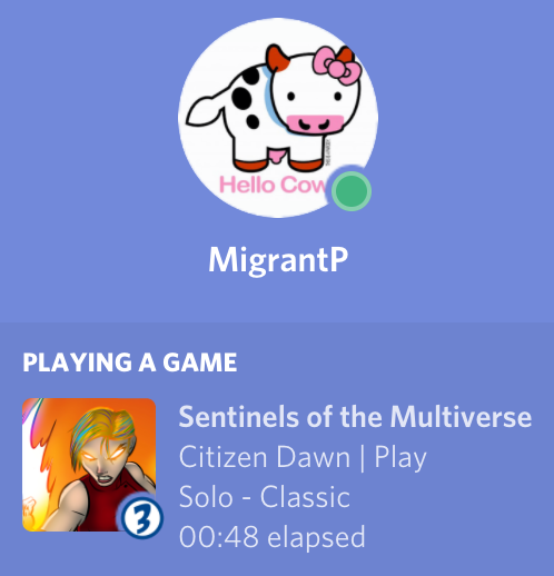 Dec 6 18 What S New In Version 2 8 2 Discord Integration Lots Of Bug Fixes Sentinels Of The Multiverse Migrantp Sentinels Now Supports Discord Rich Presence Integration When You Re Playing The Game And Discord Is Open It Will Show Details About