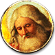 The Procession to Calvary badge Foil: God
