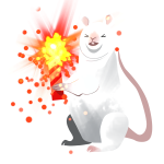 Fireworks Rat Animated
