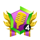 Live Empire badge Level 4: Gold microphone