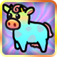 Everafter Falls badge Foil: Neon Cow
