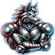 Mister Furry: Hot Muscles badge Foil: Muscle Furry